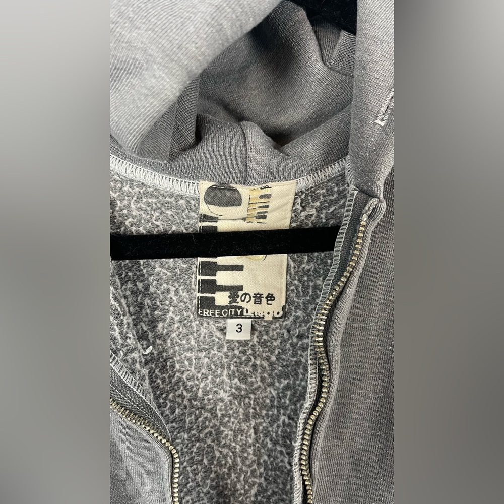 FREECITY VINTAGE FULL ZIP HOODIE SIZE 3 - Picture 3 of 6